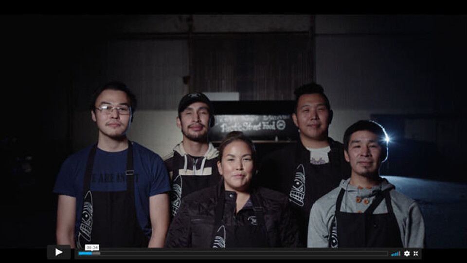 Screendump fra den nye video med nogle af deltagerne i Arctic Street Food. Foto: DGH Aalborg