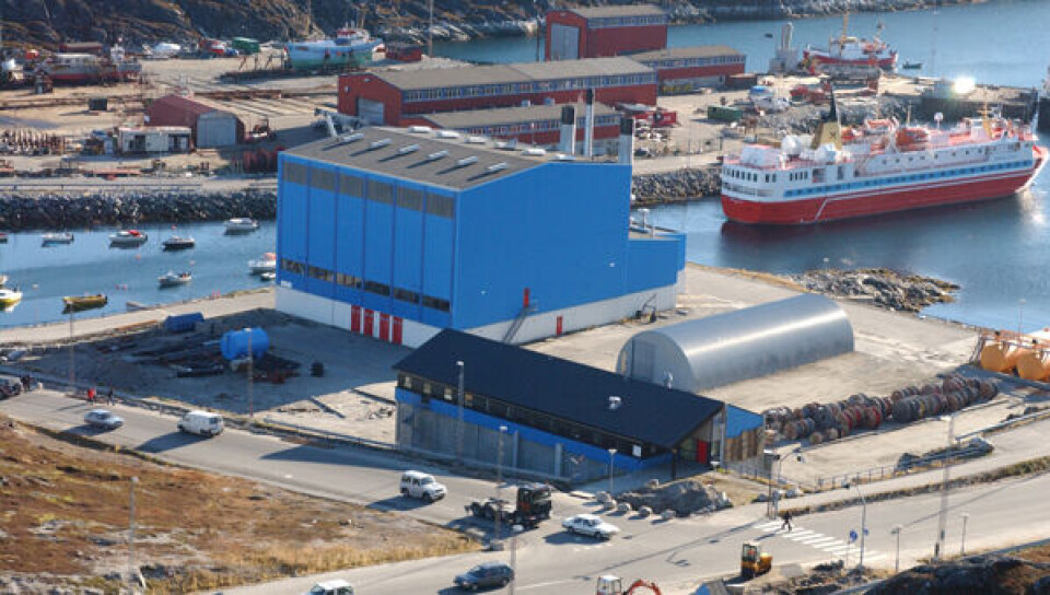 Der skal bygges en nyt reserveelværk i Nordhavnen i Nuuk. Motor- og generatorsættet bliver på størrelse med et familiehus. Foto: Leiff Josefsen