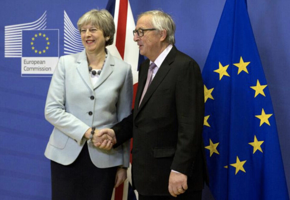 Theresa May og Jean-Claude Juncker