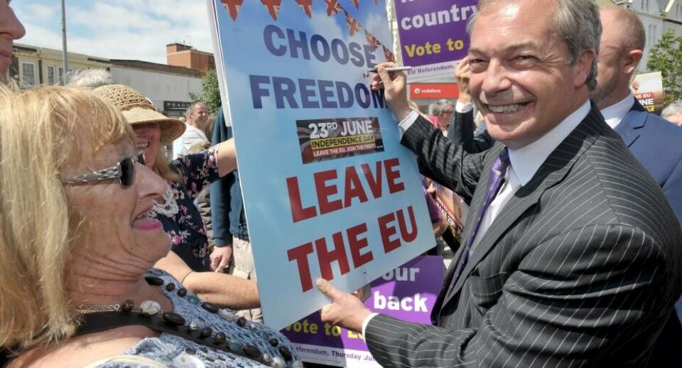 EU-modstander og formand for UKIP Nigel Farage er sikker på, at Storbritannien vil stemme sig ud af EU efter folkeafstemningen