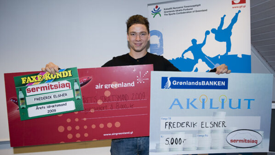 Årets Idrætsmand i Grønland i 2009 blev Frederik Elsner fra Nuuk. Foto: Leiff Josefsen