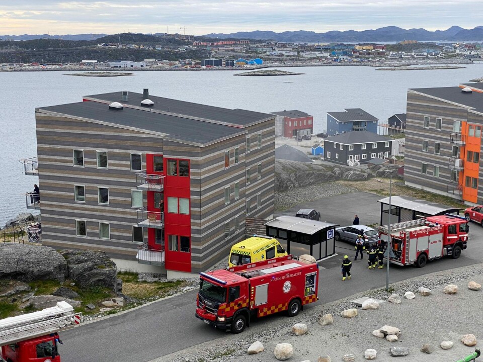 Brandvæsenet var mandag aften til stede ved en lejlighed i bydelen Qinngorput i Nuuk.