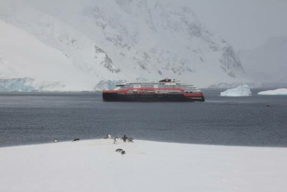 Bjørn Tegner Bay rejste med Hurtigruten til Antarktis.