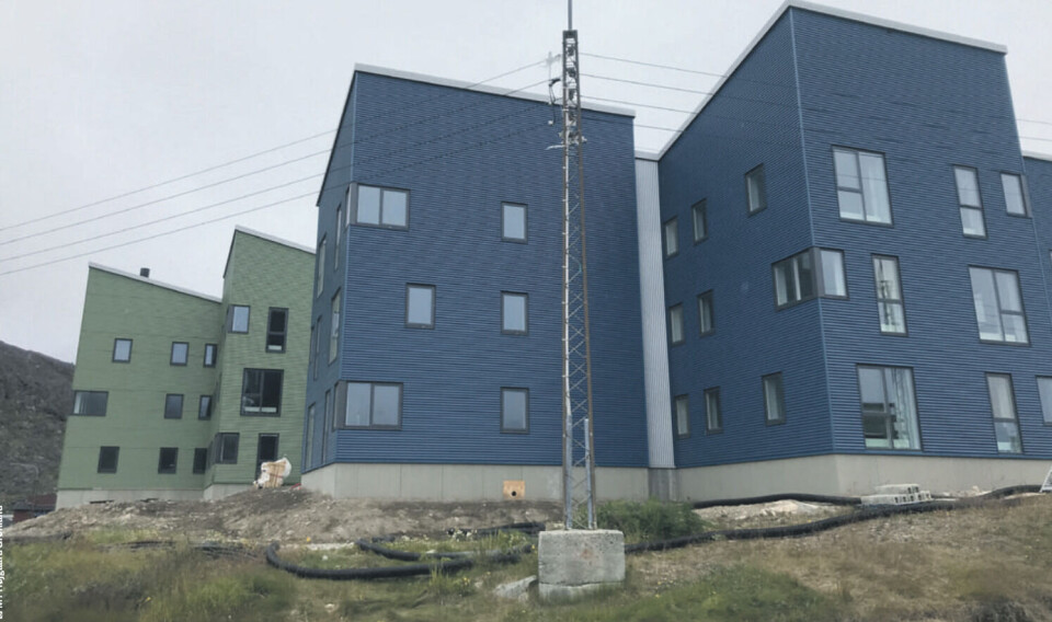 Grønland har tabt masser af penge på tre store byggeprojekter – i opførelse af bygninger i Nuuk Lufthavn og kollegier i Nuuk og Qaqortoq. På billedet ses kollegieboligerne i Qaqortoq. MT Højgaard