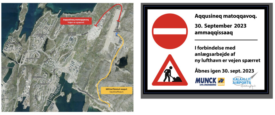 Nuuk: Den gamle lufthavnsvej må vente lidt endnu