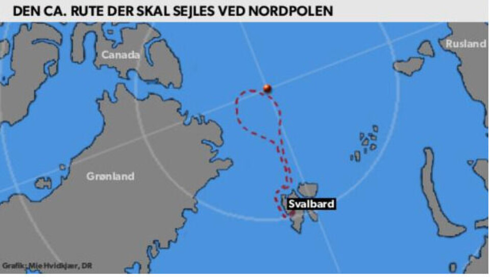 Ekspeditionens forventede rute. Foto: DR © DR Den svenske isbryder Oden vil forsøge at nå Nordpolen . Foto: Thomas Funck © GEUS Ekspeditionens forventede rute. Foto: DR © DR Den svenske isbryder Oden vil forsøge at nå Nordpolen . Foto: Thomas Funck © GEUS Ekspeditionens forventede rute. Foto: DR © DR Den svenske isbryder Oden vil forsøge at nå Nordpolen . Foto: Thomas Funck © GEUS