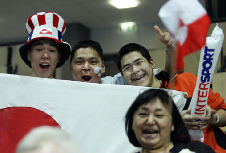 Grønlandske tilskuere til VM i håndbold. Grønland har spillet sin første kamp til VM. Grønlandske tilskuere til VM i håndbold. Grønland har spillet sin første kamp til VM. Grønlandske tilskuere til VM i håndbold. Grønland har spillet sin første kamp til VM.