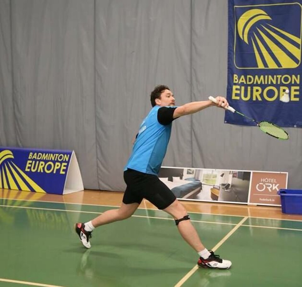 Det grønlandske landshold i badminton spillede ved Iceland International i weekenden. Her ses Frederik Elsner, der røg ud i anden runde ved turneringen