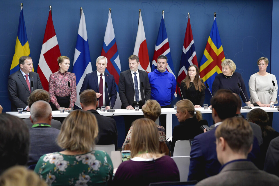 Kim Kielsen til møde med de andre nordiske ministre i Nordisk Råd oktober 2019.