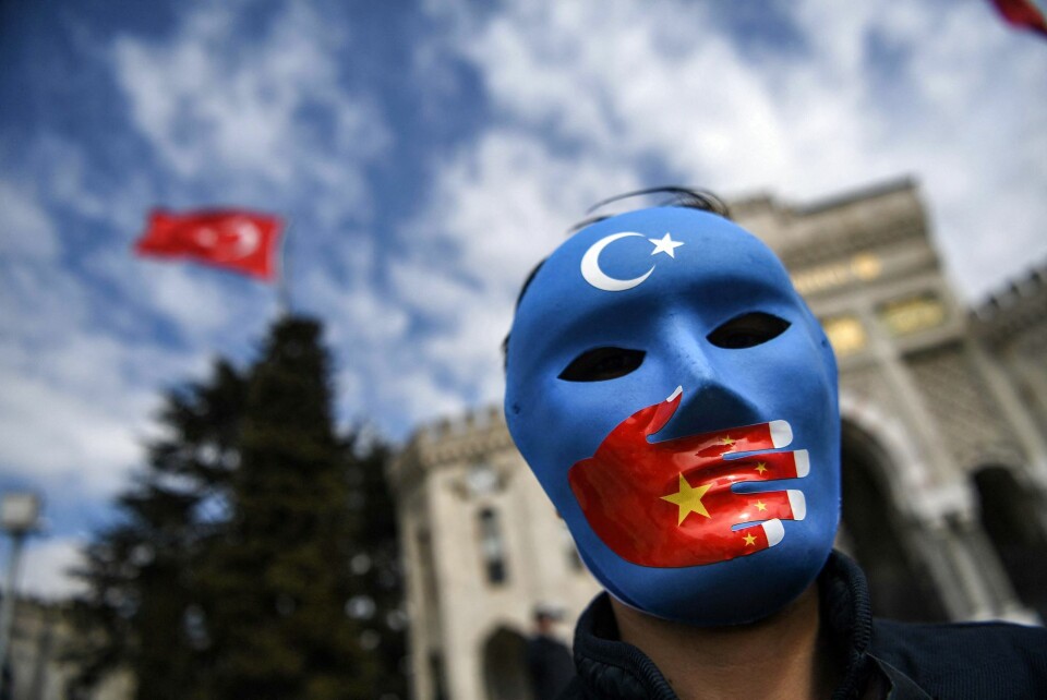 Uighur-muslimer demonstrerede sidste år mod Kinas behandling af den etniske minoritet nær det kinesiske konsulat i den tyrkiske storby Istanbul. (Arkivfoto)