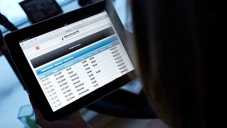Nu kan man se opdateret flyinformation, mens man er på farten. Foto: Bang.gl
