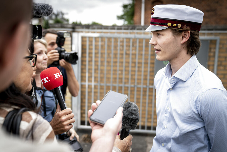 Prins Felix blev i sommer student fra Gammel Hellerup Gymnasium. Siden startede han et uddannelsesforløb på Hærens Løjtnantsuddannelse, men nu er han droppet ud. (Arkivfoto)