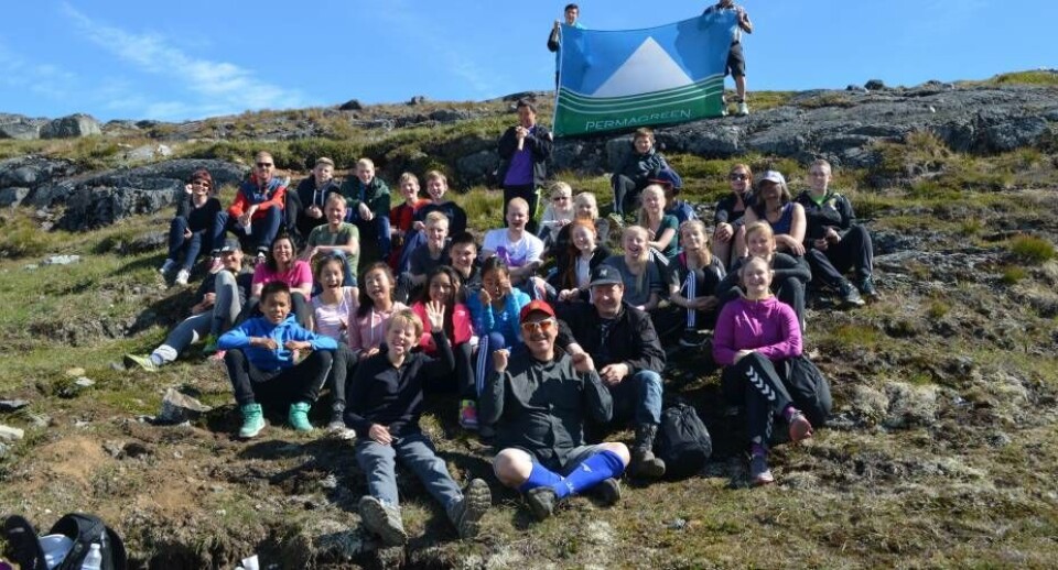 Deltagerne ved badmintoncampen North Atlantik Projekt, der foregik i Narsaq