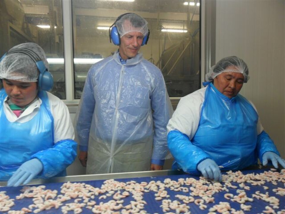 Prins Joachim får indblik i rejeproduktion. Anders Sandgreen/Royal GreenlandGlæde ved royalt besøg ved samlebåndet i Royal Greenlands fabrik i Ilulissat. Anders Sandgreen/Royal GreenlandPrins Joachim får indblik i rejeproduktion. Anders Sandgreen/Royal GreenlandGlæde ved royalt besøg ved samlebåndet i Royal Greenlands fabrik i Ilulissat. Anders Sandgreen/Royal GreenlandPrins Joachim får indblik i rejeproduktion. Anders Sandgreen/Royal GreenlandGlæde ved royalt besøg ved samlebåndet i Royal Greenlands fabrik i Ilulissat. Anders Sandgreen/Royal Greenland