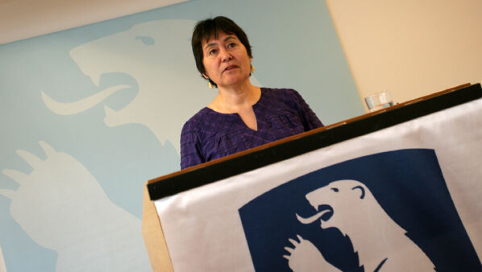 Resultaterne af weekendens sundhedsseminar blev fremlagt ved dagens pressemøde, hvor Agathe Fontain kunne melde, at der næsten skal trylles. Foto: Jørgen Chemnitz