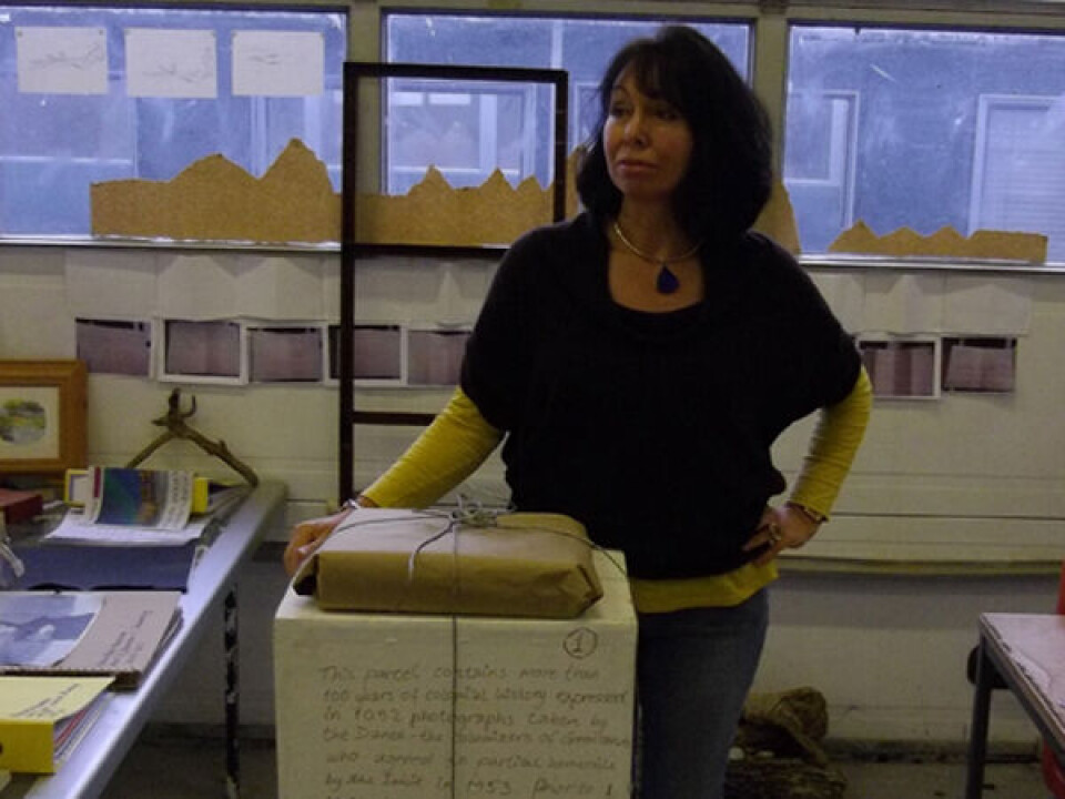 Anna Marie Andersen, der studerer kunst på Winchester School of Art i England, i sit atelier. Foto: Privat.