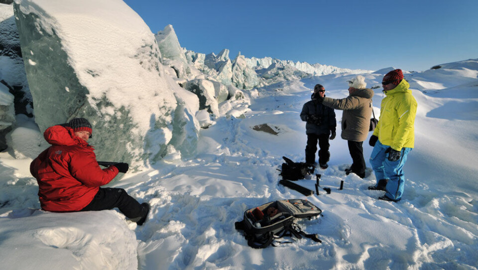 Foto fra optagelserne til videoen. Foto: Destination Arctic Circle