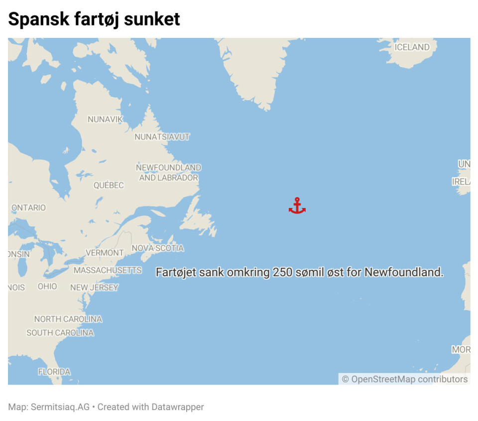 Mindst ti fiskere omkommer i skibsforlis ud for Canada