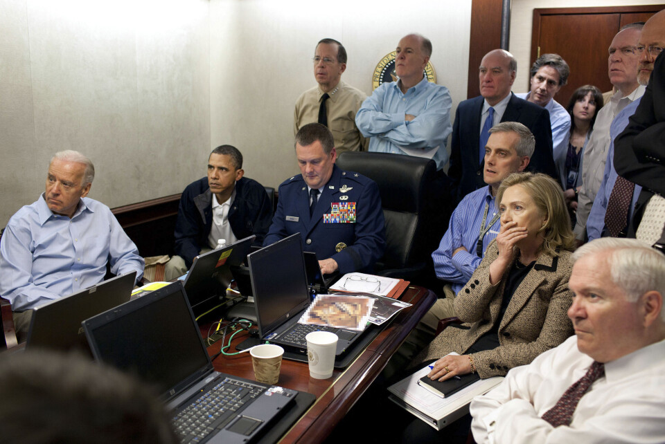 Obamas hold fulgte med i aktion