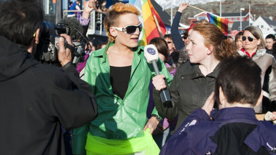 Nuka Bisgaard under Gaypride 2011 i Nuuk. Foto: Leiff Josefsen.