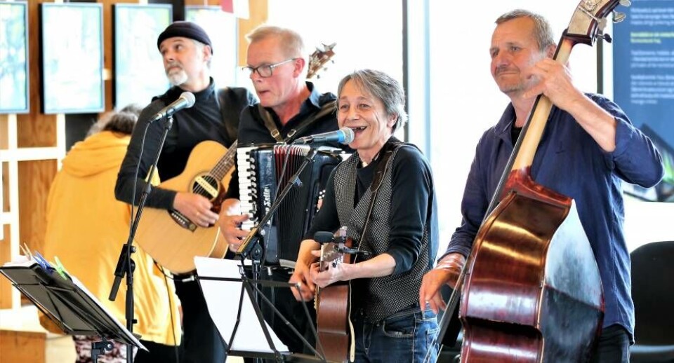 Chrstian Søgaard Trio med Ulf Fleischer. Fra venstre Morten Nordal, Christian Søgaard, Ulf Fleischer og Jens Holgesen.