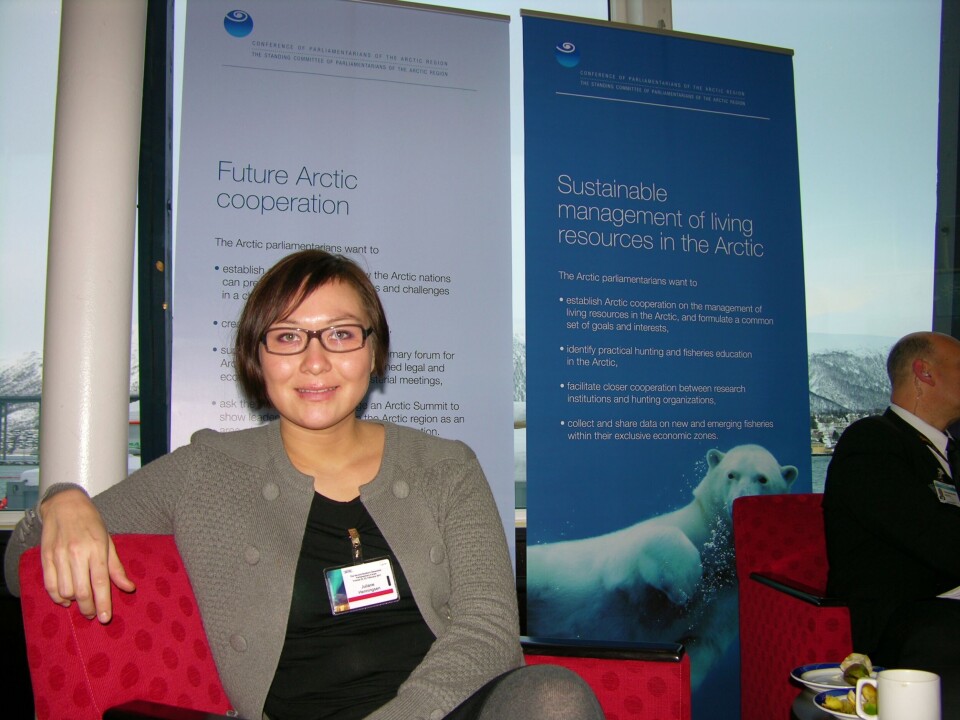 Juliane Henningsen til Arktiske Parlamentarikeres møde i Tromsø, Norge, 22. februar 2011. Foto: SCPAR
