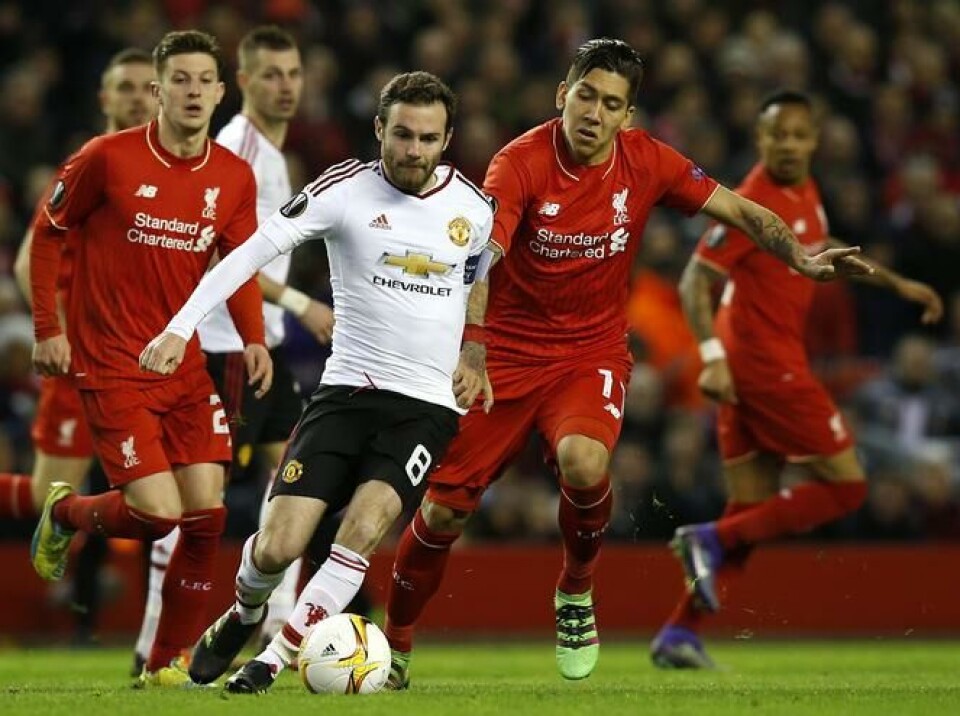 Det blev til et hjemmesejr på Anfield for Liverpool. Der er returopgør næste torsdag i Old Trafford