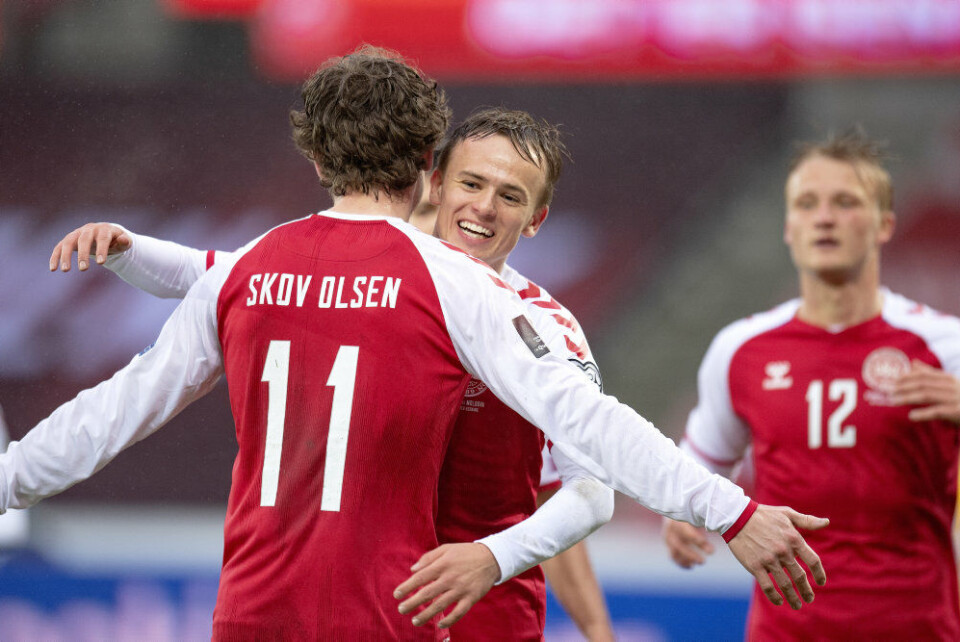 Andreas Skov Olsen og Mikkel Damsgaard har givet Kasper Hjulmand noget at tænke over før onsdagens kamp mod Østrig, efter at de søndag brillerede i kæmpesejren over Moldova