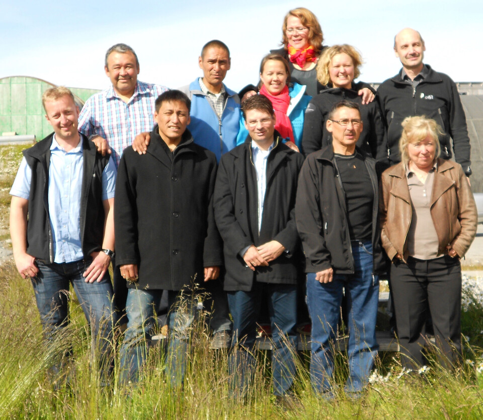 De ni nye instruktører er Emanuel Møller, Qaqortoq, Nivé Heilmann, Qasigiannguit, Jens Dahl, Kangerlussuaq, Susie Lynge, Qaqortoq, Carl Hansen, Nuuk, Gerth Geisler, Nuuk, Trine Varming, Nuuk, Svend Pedersen, Nuuk og Jens Kielsen, Nuuk. Foto: KRK
