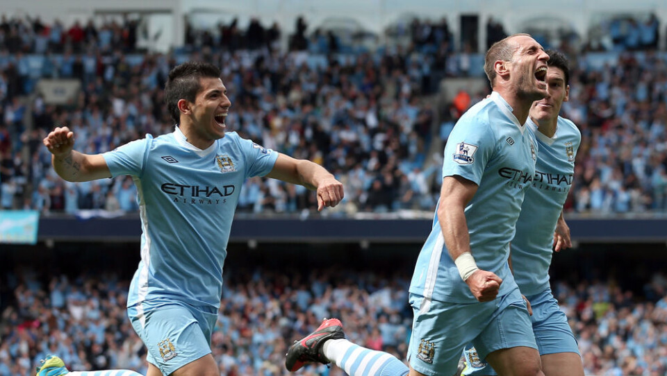 Manchester City vinder mesterskabet. Foto: AP Photo/Jon Super