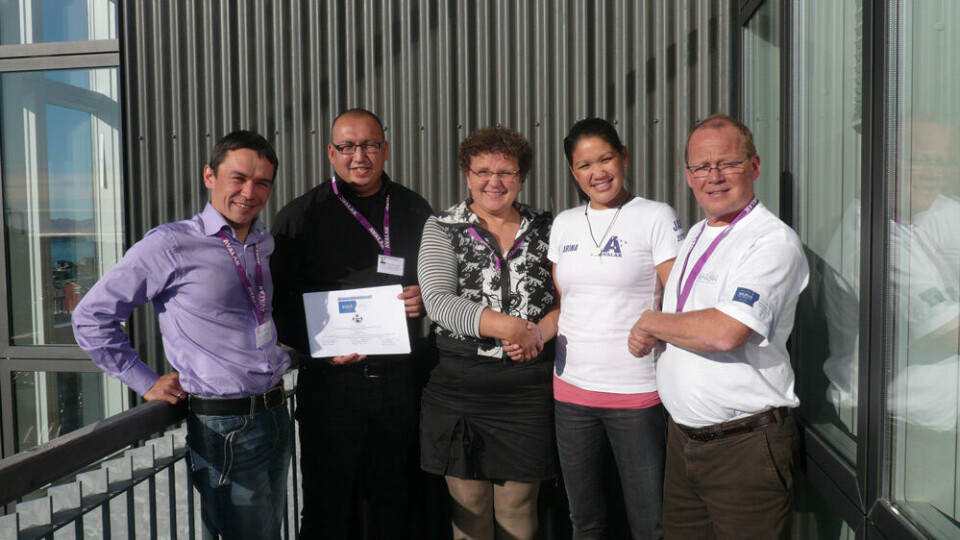 Birgit Gedionsen, Suliplus HR Consult, Per Bang (konsulentfirmaet i Nordjylland), Erno Petersen, Arina Kleist, Henrik Egede Fredsbo (alle tre fra Jakip) og Inuaraq Gedionsen fra Suliplus HR Consult. Foto: Suliplus