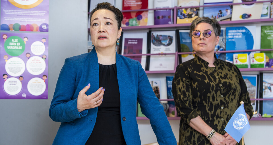 Børnetalsmand Aviâja Egede Lynge og børnekonsulent Ellen Bang Bourup