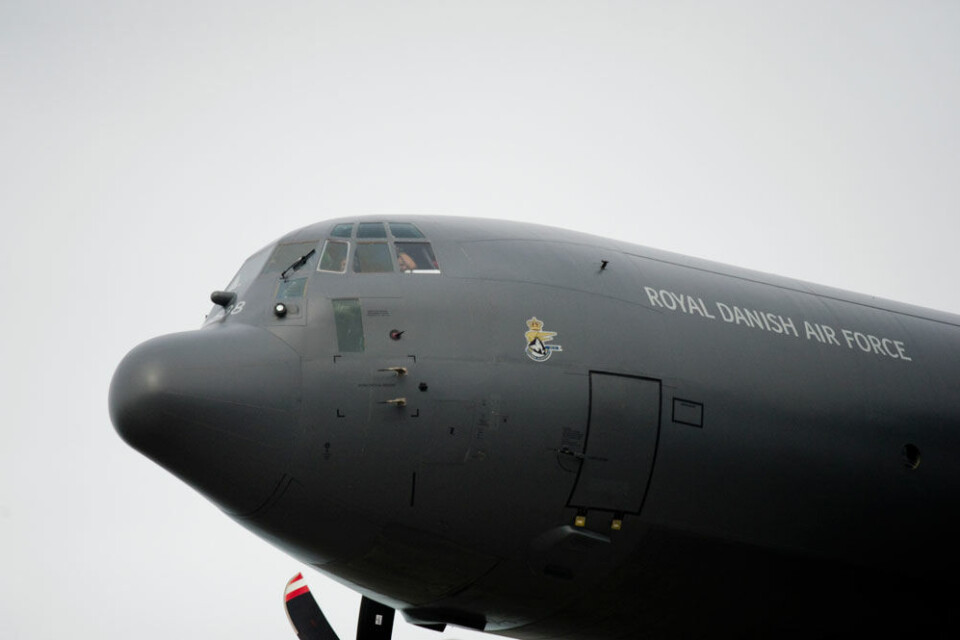 Et C-130 Hercules transportfly fra det danske luftvåben fandt den savnede 76-årige ved Narsaq. Foto: Leiff Josefsen