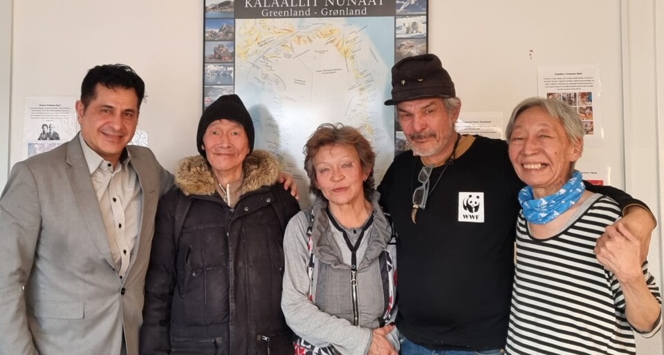 Fra venstre: Mehdi Shams (kasserer), Avgo Poulsen (oversætter), Hanne Heilmann (sekretær), Thyge Østergaard (næstformand) og Antoenitte Hendriksen (formand).