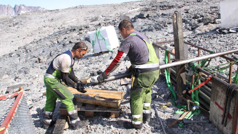 Greenland Mining Service har gennemført denne feltsæsons kerneboringer på Kringlerne. Foto: Anders Westergaard, MTHøjgaard