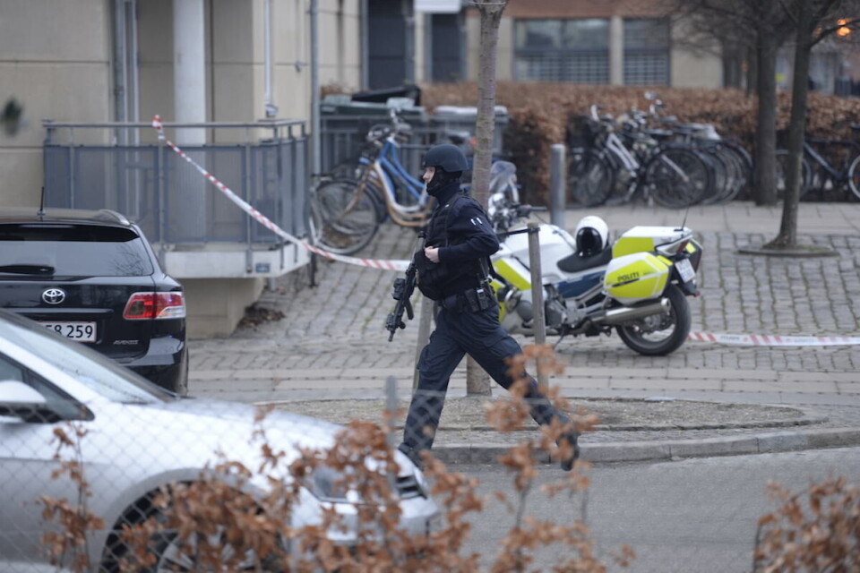 Politiet er massivt til stede på Østerbro