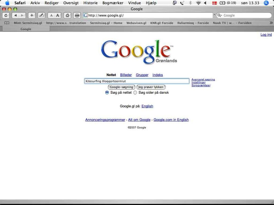 Google-skabere surfer i Illoqqortoormiut