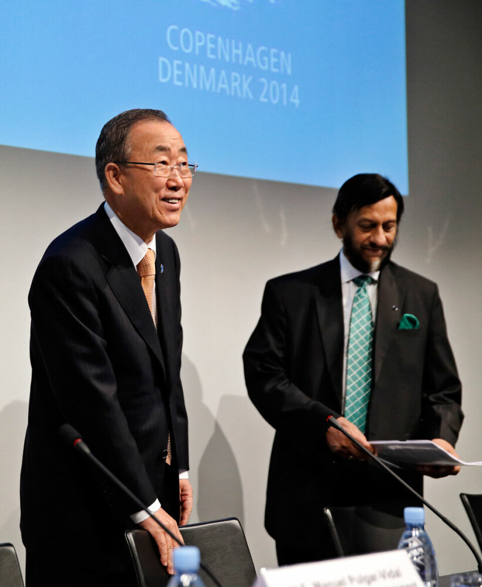 Ban Ki-moon, FN, Rajendra K. Pachauri, IPCC.